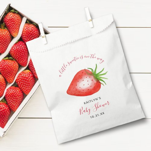 Little Sweetie Strawberry Baby Shower Favor Bag