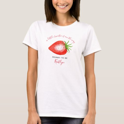 Little Sweetie Strawberry Baby Shower Mommy_to_be T_Shirt