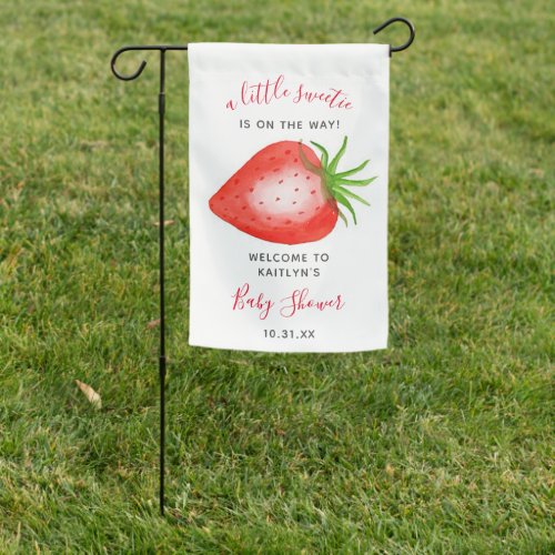 Little Sweetie Strawberry Baby Shower Welcome Sign