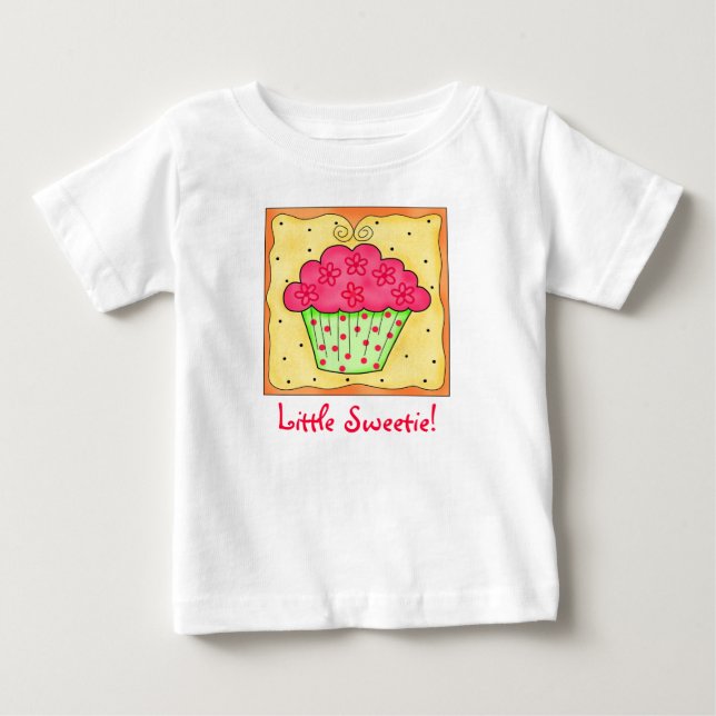 Little Sweetie Toddler Kid's  Cupcake Tee Shirt (Front)