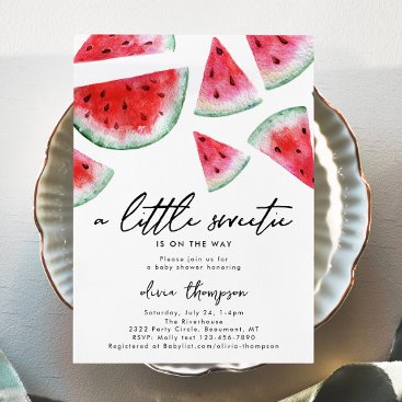 Little Sweetie Watermelon Baby Shower Invitation