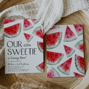 Little Sweetie Watermelon Birthday Invitation