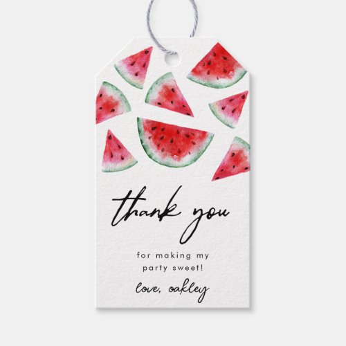 Little Sweetie Watermelon Party Favor Tags