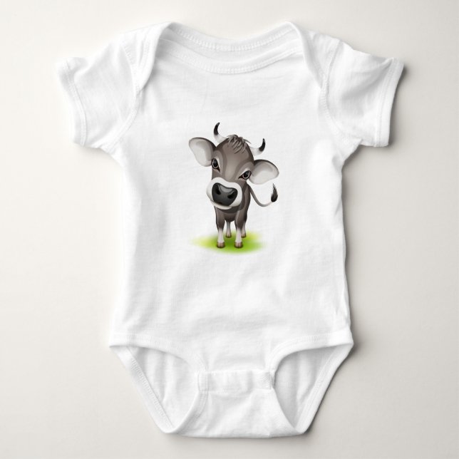 Little swiss cow baby bodysuit (Front)