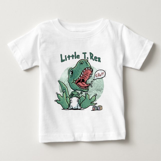 Little T Rex Baby T-Shirt (Front)