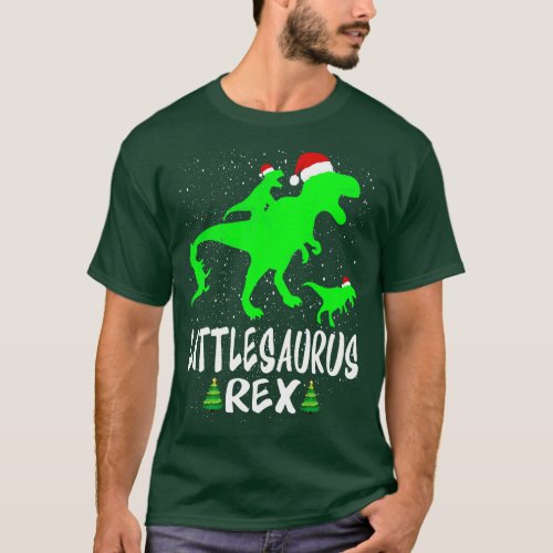 Little T Rex Matching Family Christmas Dinosaur Sh T_Shirt
