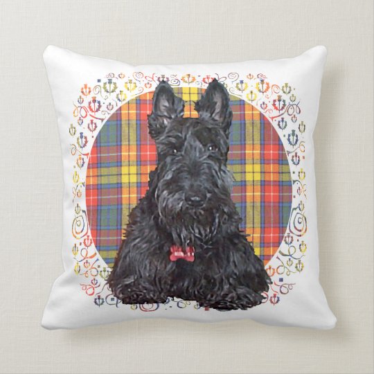 scottie christmas pillow