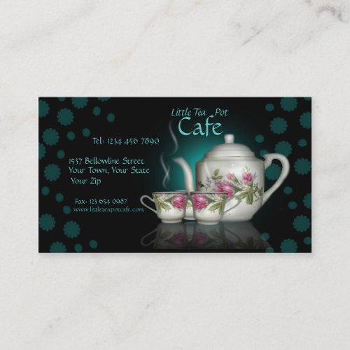 Little Tea Pot Cafe Shop Business Card