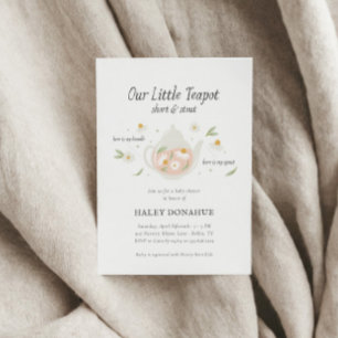 Little Teapot Nursery Rhyme Storybook Baby Shower Invitation