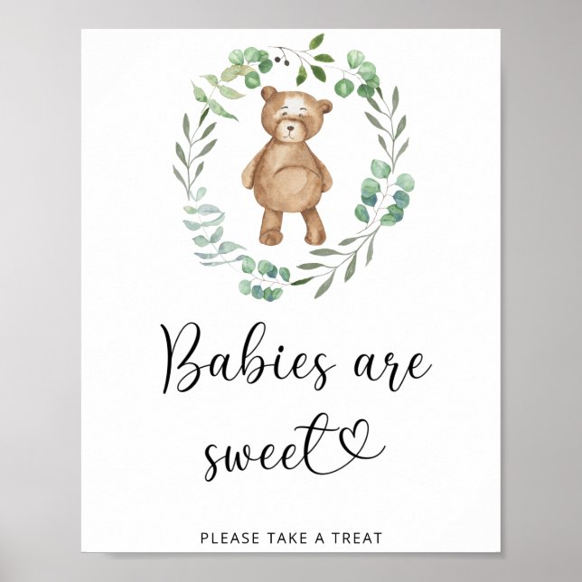 little teddy bear babies are sweat poster (Front)