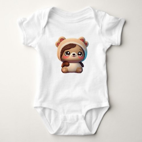 little teddy bear baby bodysuit