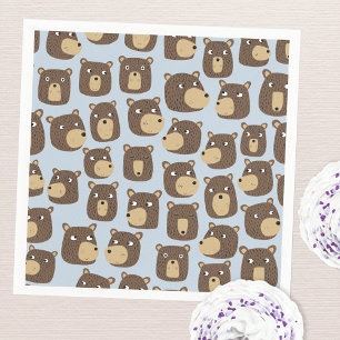 Little Teddy Bear Cub Pattern Napkins