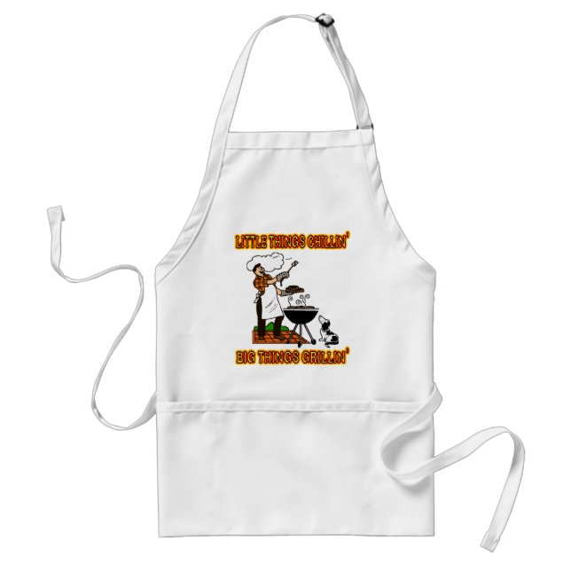 LITTLE THINGS CHILLIN' BIG THINGS GRILLIN' ADULT APRON (Front)