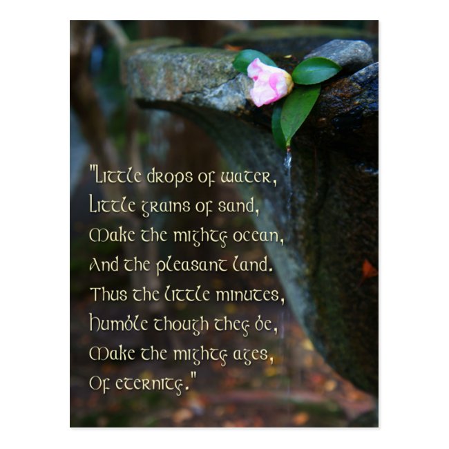 "Little Things" Poem Postcard