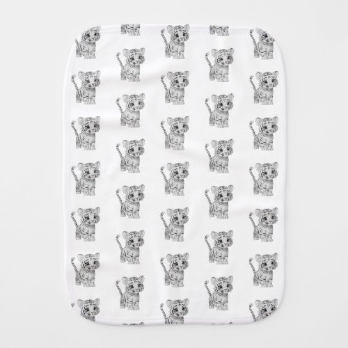 Little Tiger Baby Burp Cloth