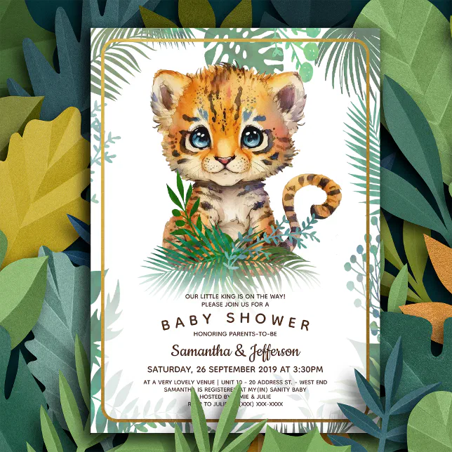 Little Tiger Baby Shower Invitation | Zazzle