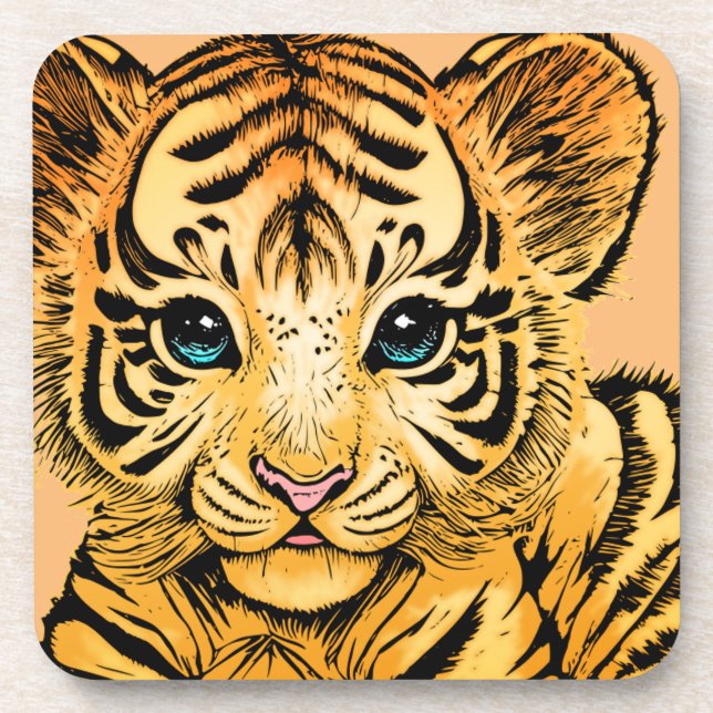 LITTLE TIGER BEVERAGE COASTER (Front)
