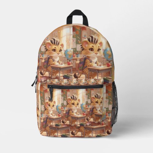 Little Tiger, Big First Day Printed Backpack