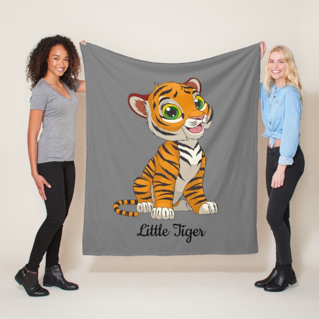 Little Tiger Design Fleece Blanket