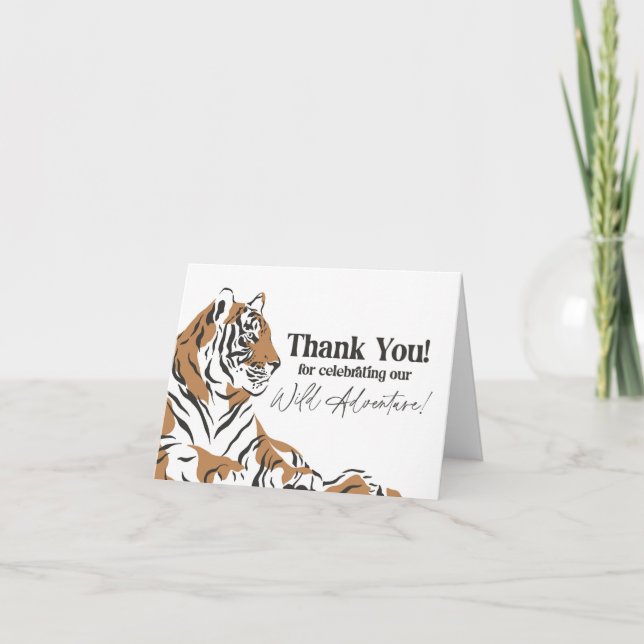Little tiger jungle thank you card (Front)