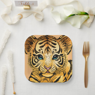 LITTLE TIGER PAPER PLATES