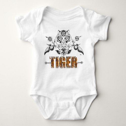 Little Tiger Vintage tiger print baby Shirt