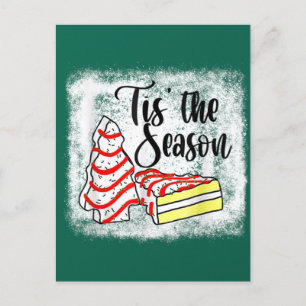 Little Tis' The Season Christmas Tree Cakes Debbie Postcard