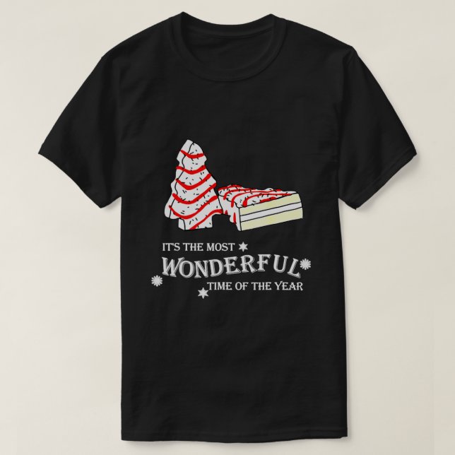 Little Tis' The Season Christmas Tree Cakes Debbie T-Shirt (Design Front)
