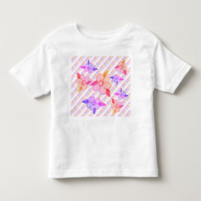 Little Toddlers Fancy Tee With Pinks (Front)