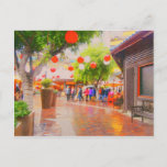 Little Tokyo Japanese village Painting Postcard