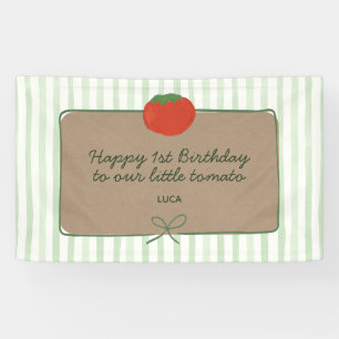 Little Tomato Faux Kraft Birthday Banner