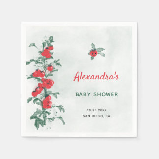 Little Tomato Rustic Chic Watercolor Baby Shower Napkins