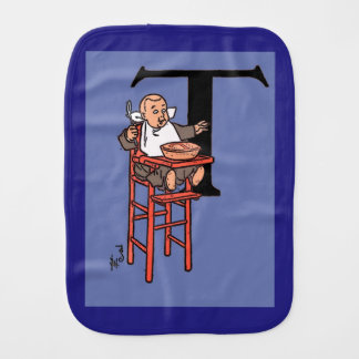 Little Tommy Tucker in his highchair Burp Cloth