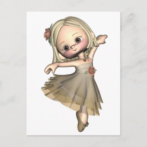 Little Toon Ballerina Postcard