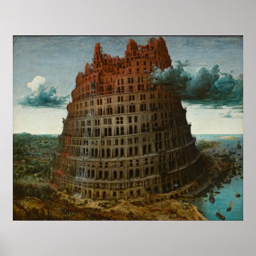 Little Tower of Babel by Pieter Bruegel the Elder Poster