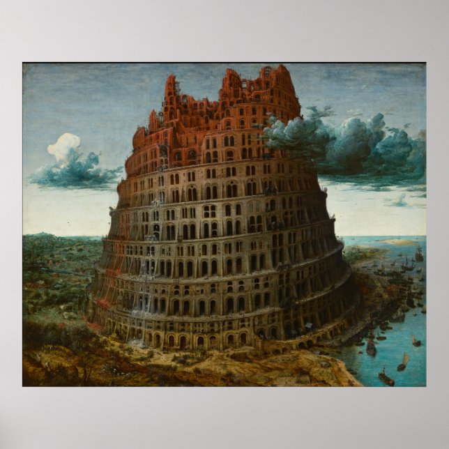 Little Tower of Babel by Pieter Bruegel the Elder Poster (Front)