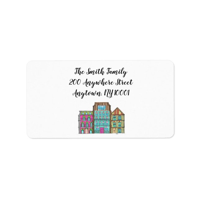 Little Town Address Label  (Front)