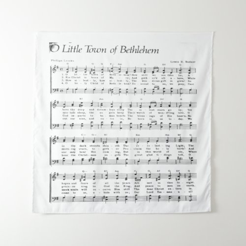 Little Town Bethlehem Christmas Carol Tapestry