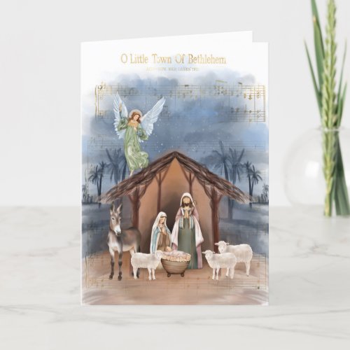 Little Town of Bethlehem Nativity Holiday Card