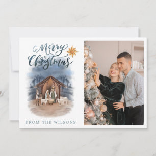 Little Town of Bethlehem Nativity Holiday Card