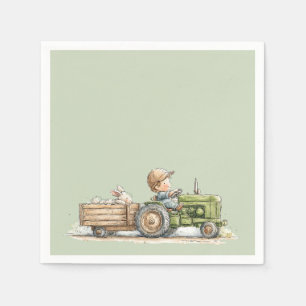 Little Tractor Farm Birthday Napkins