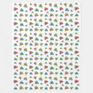 Little Tractors Fleece Blanket, White