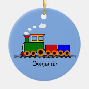 Little Train Design Ceramic Ornament