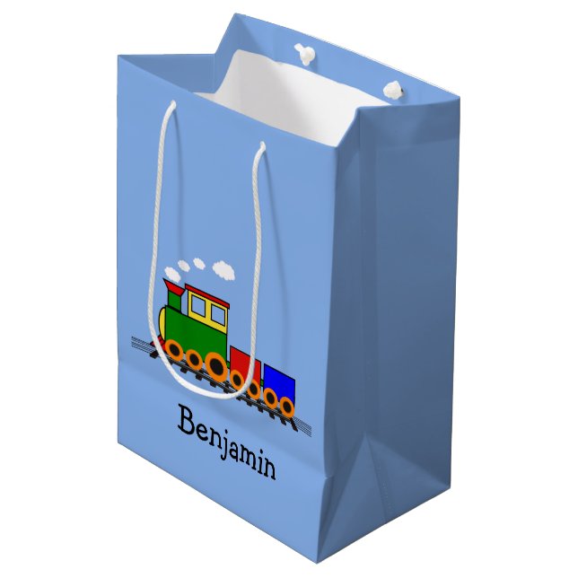 Little Train Design Gift Bag (Front Angled)
