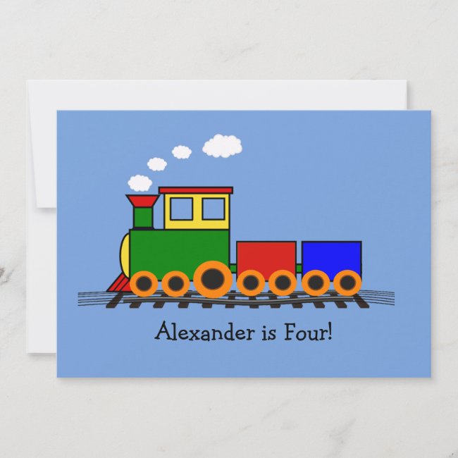 Little Train Party Invitation