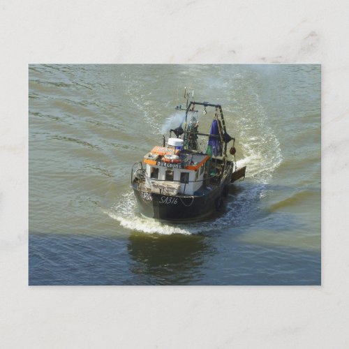 Little Trawler Cardiff Bay Harbour Postcard
