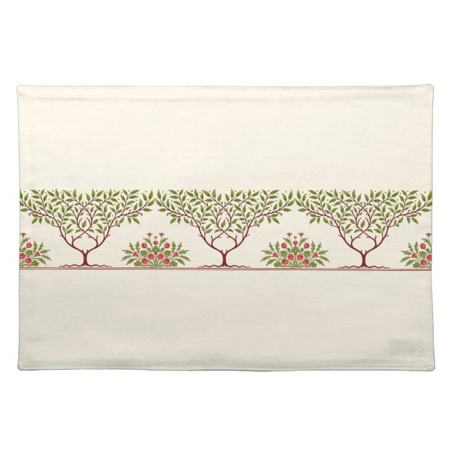 Little Tree Frieze for William Morris Cloth Placemat (Front)