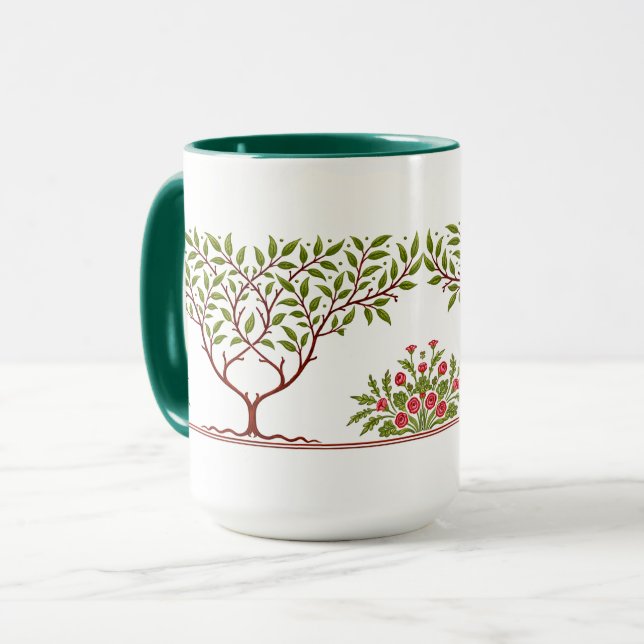 Little Tree Frieze for William Morris Mug (Front Left)