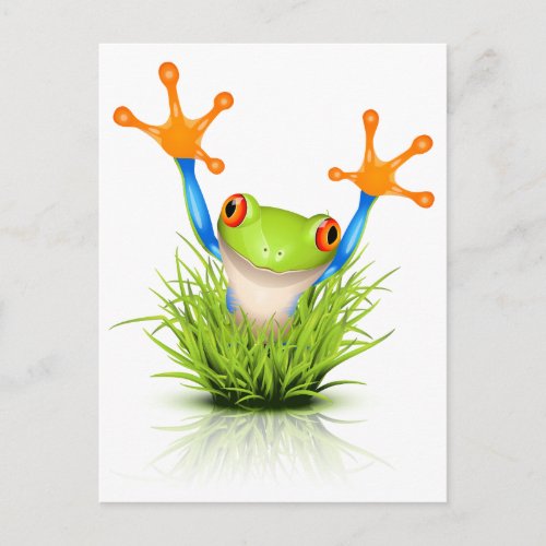 Little Tree Frog in the grass Postcard