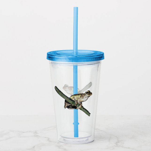 Little Tree Frog Oil Paint, Acrylic Tumbler  (Front)